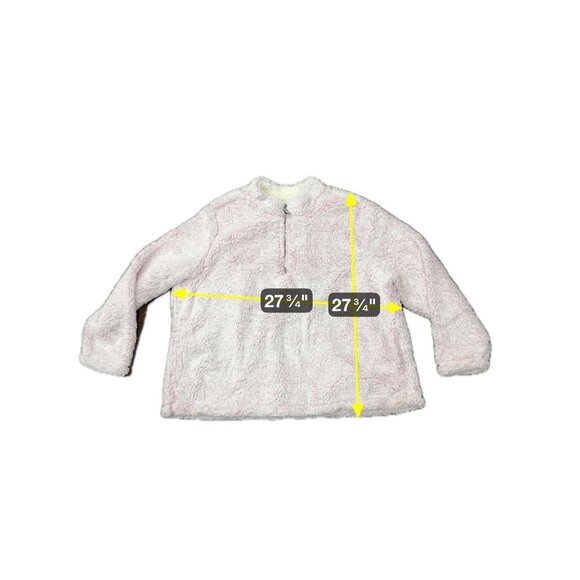 Time And Tru Plus Snow Tipped Pink Fleece Jacket With Half-Zip Sz 3X - Picture 7 of 10